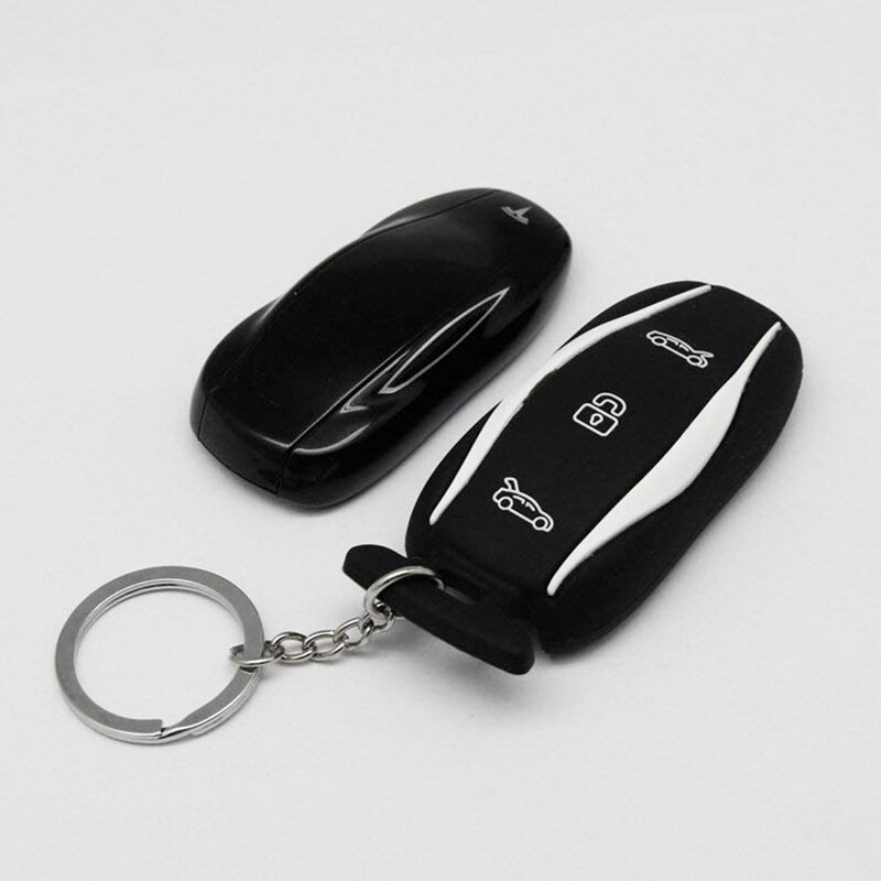 Black silicone key Bag remote key set for Tesla model S 60 75 85 100D
