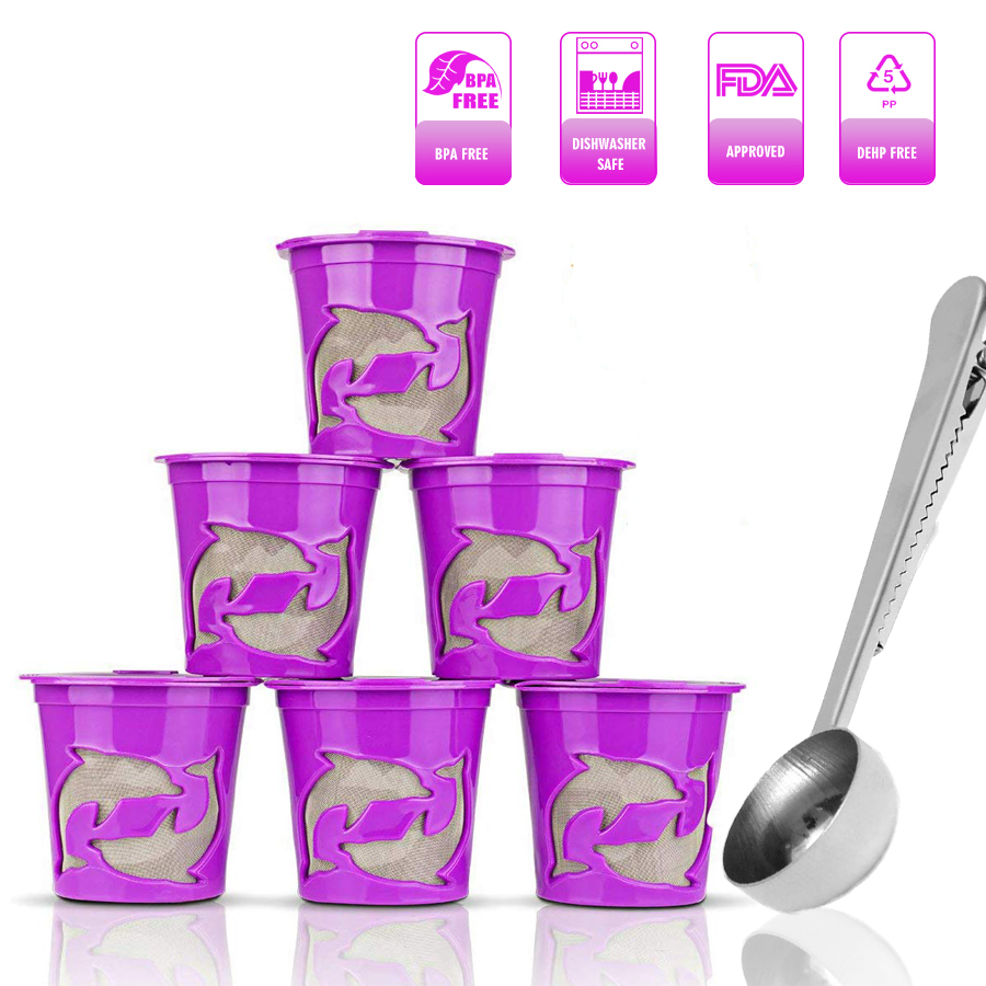 Icafilasreusable k kuppi täytettävä kapseli kahvisuodatinkotelo keurigille 2.0, k 200, k 250