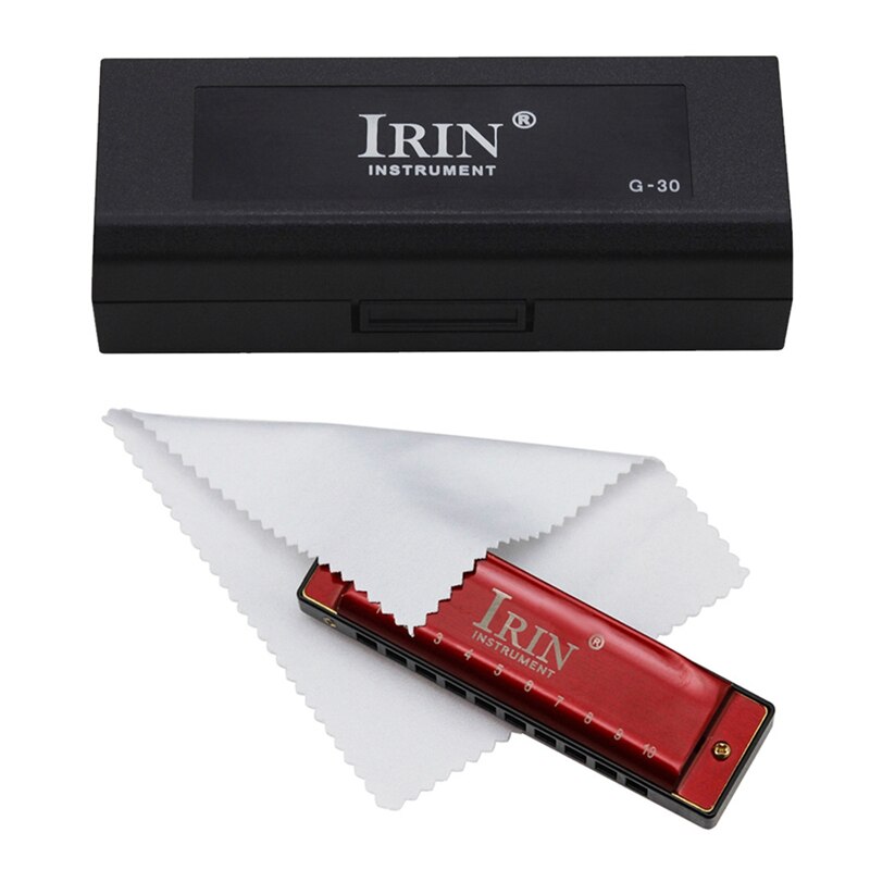 Irin 10 Gaten 20 Tone G Sleutel Harmonica Blues Muziekinstrument Diatonische Harp Met Opbergdoos: Default Title