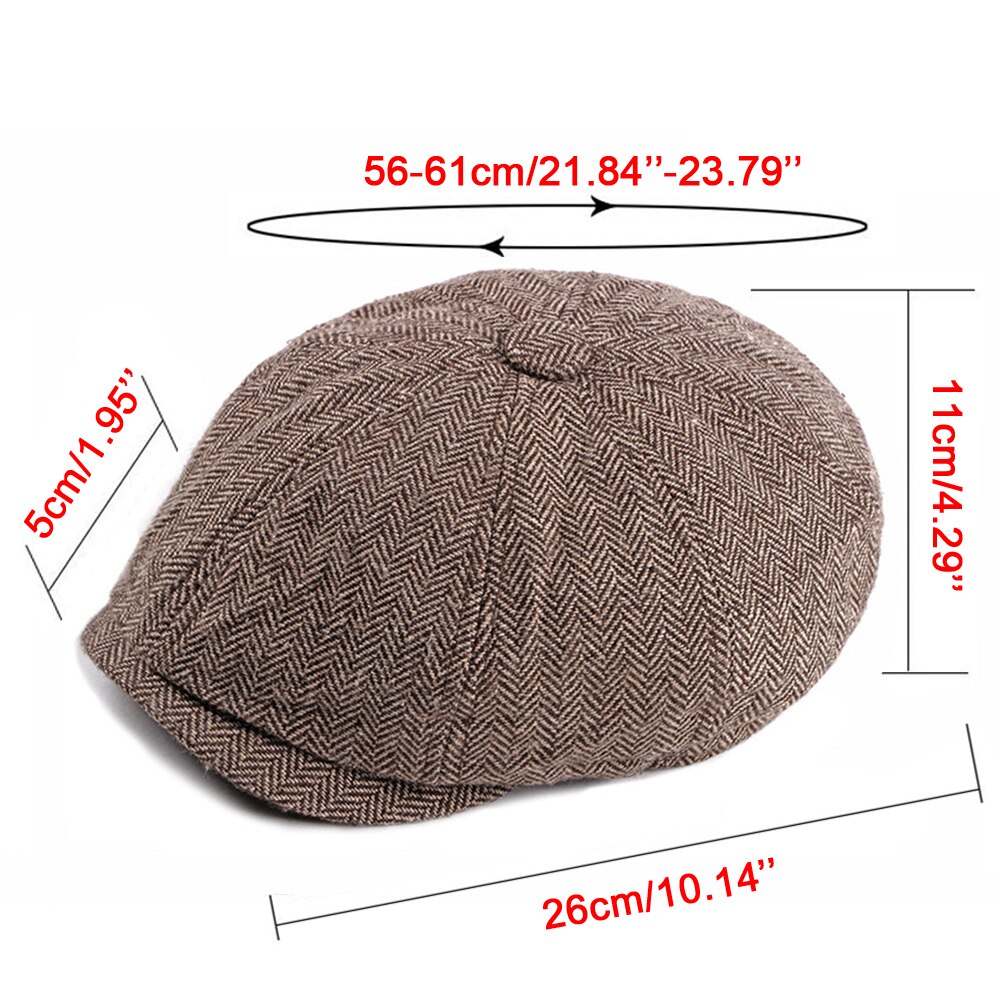 Baretten Mens Womens Visgraat Stijl Baretten Retro Wollen T... – Grandado