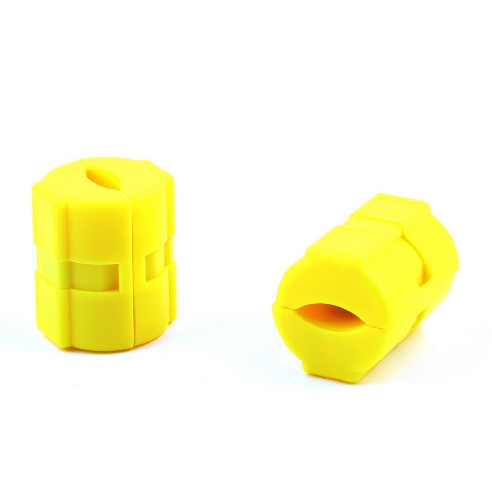1 pair Universal ABS Magnetic Gas Fuel Power Saver Special for Car Vehicle Reduce Emission Yellow Case XP-2