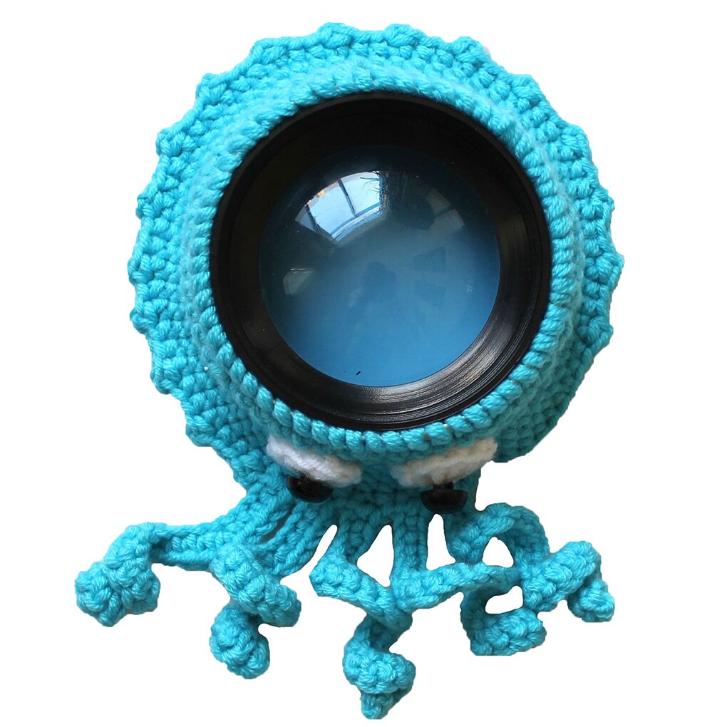 Handmade Knitted Camera Lens Decorative Ring Carton Baby Photo Prop Adorable Guide Toy Doll: NO.4