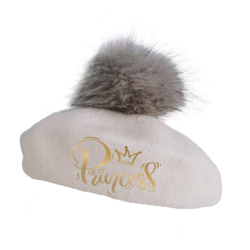 Sombreros de princesa para niña, boinas de lana para otoño e invierno, Boina de pintor francés, gorro cálido, accesorios de fotografía