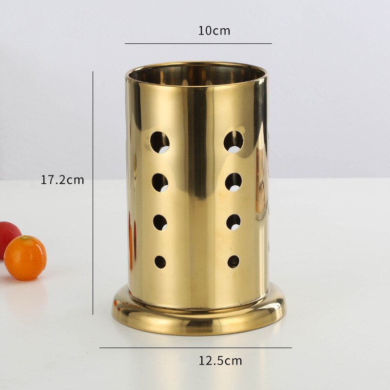 Gold Stainless Steel Chopstick Cutlery Drainer Box Tableware Organizer Rack Spoon Fork Storage Holder Kitchen Accessories