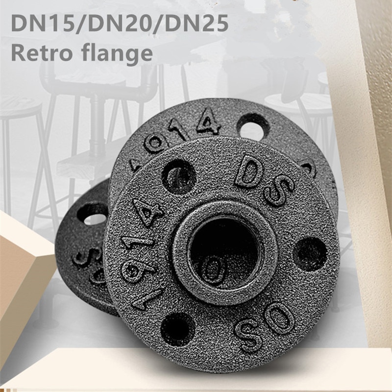 10pcs Iron Pipe Fittings Wall Mount Floor Antique DN15 Flange Piece Hardware Tool cast iron flanges gietijzeren buisleidingen