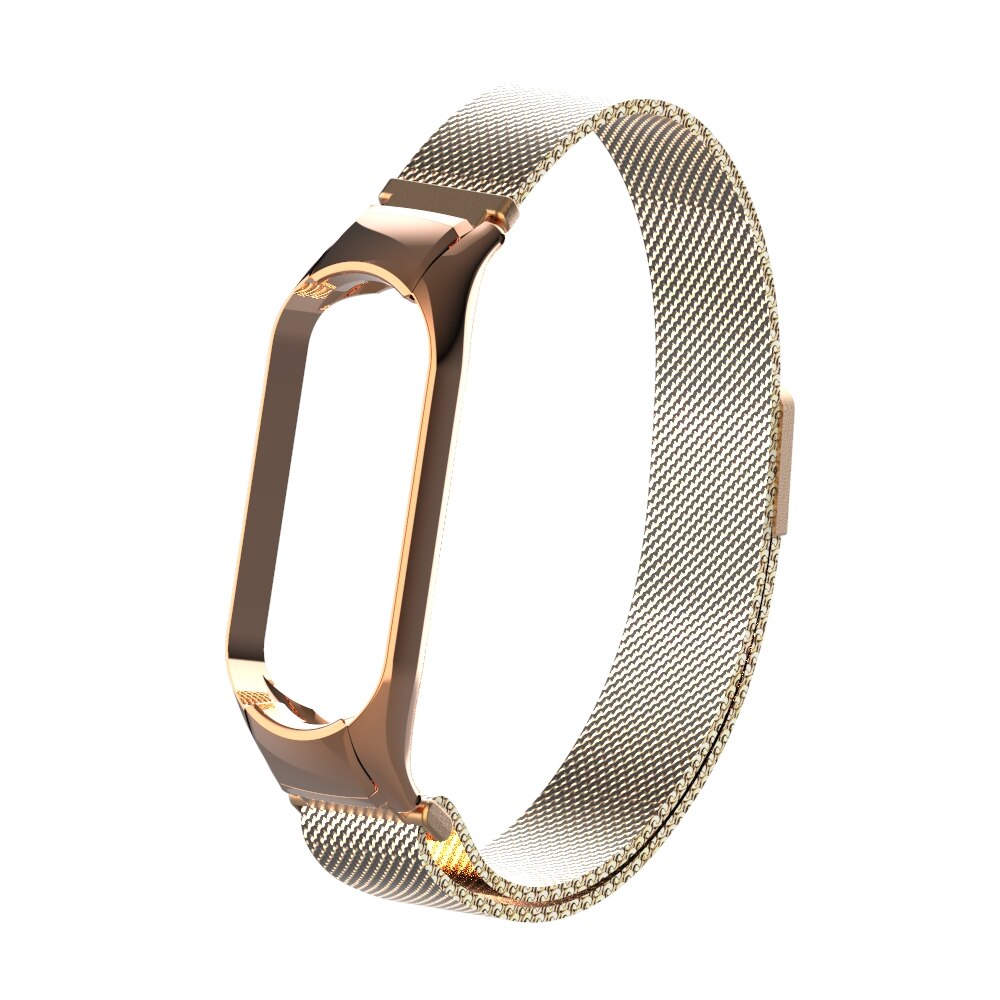 Voor Xiaomi Mi Band 5 Metalen Band Schroefloze Rvs Voor Xiaomi Mi Band 5 Nfc Armband Metalen Vervanging Band voor Mi 5: Rose