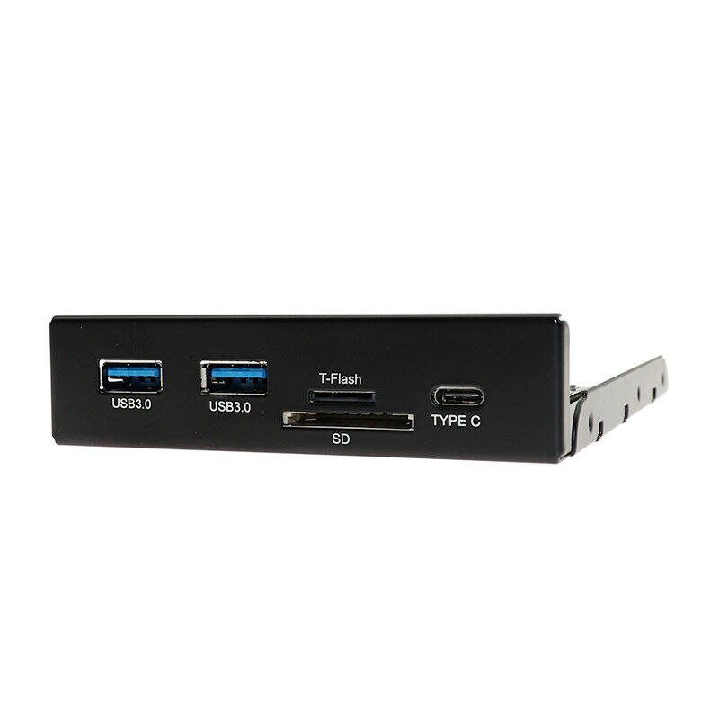 Type C Front Panel Hub Dual Usb 3.0 Port + SD/TF Card Reader + Type C to 20Pin for Computer Case