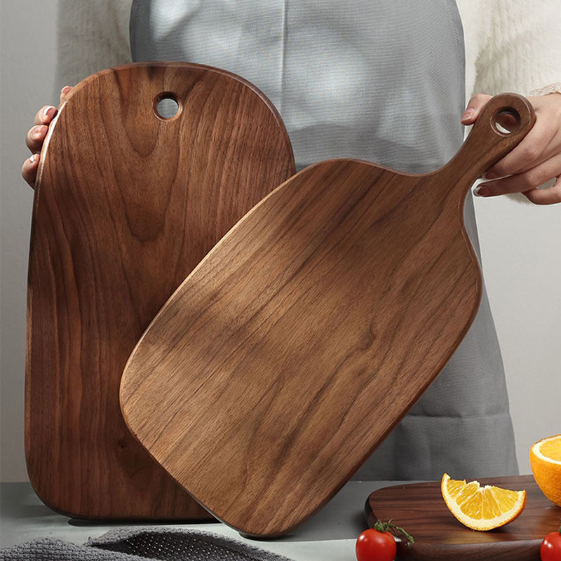 Black Walnut Steak Board Wooden Pizza Tray Rectangular Solid Wood Bread Cutting Board Home Restaurant Wooden Tray