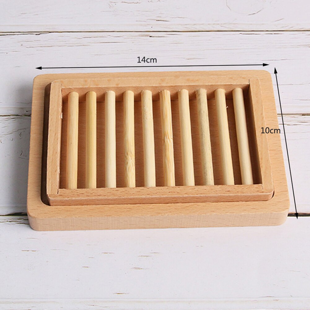 Bamboo Soap Dish Rustic Bar Soap Holder For Bathroom Sink Shower Kitchen Natural Wooden Tray For Soap Sponges: Style 1