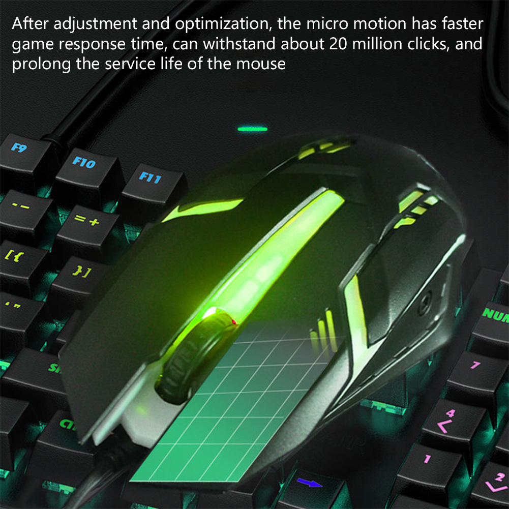 Kabelgebundene gaming-maus mit rgb-hintergrundbeleuchtung, usb-anschluss, optische computermaus, ergonomische gamer-maus mit 1600 dpi für desktop-pc und laptop, mechanische maus