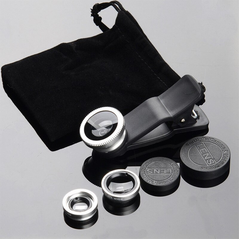 3 in- in-1- handyobjektiv-set: weitwinkel-makro-fisheye-objektive, multifunktional, praktisch und ultraportabel für iphone, samsung und huawei