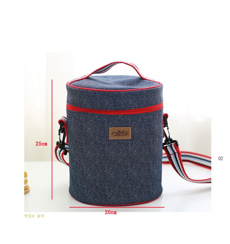 Refrigerador sacos de isolamento denim bolsa de alimentos frescos pacote de frutas de leite portátil pequeno pacote de gelo lancheira nappy saco isolado