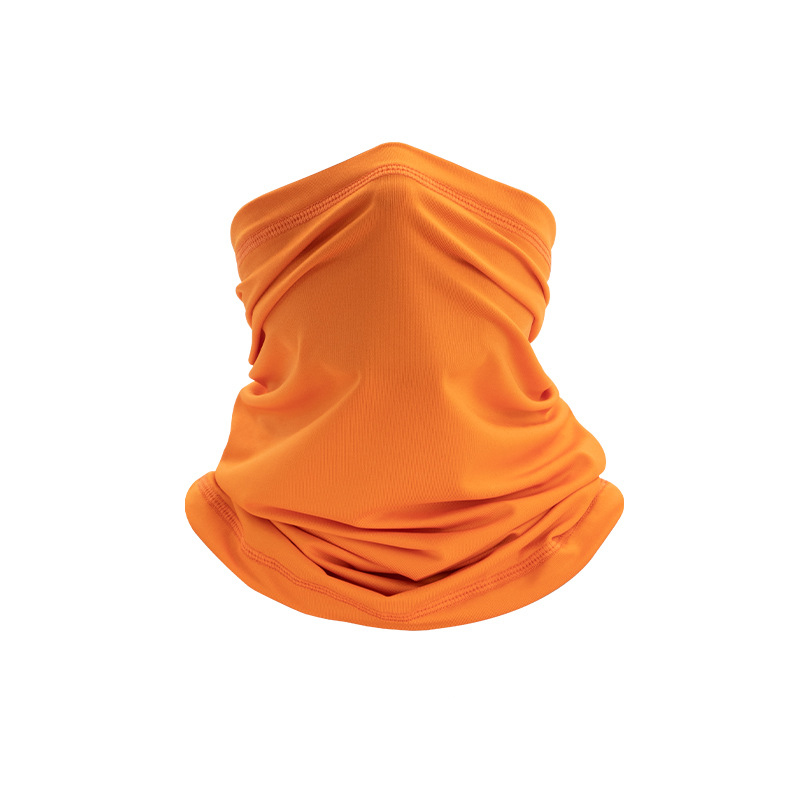 Pasamontañas transpirable de seda de hielo para exteriores, protector solar que absorbe el sudor, bufanda para conducir, Bandana para pescar, tocado para el cuello, accesorios para motocicleta: Castaño