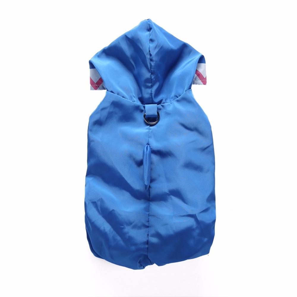 Large Dog Raincoat Clothes Waterproof Rain Jumpsuit For Big Medium Small Dogs Golden Reflective Outdoor Pet Clothing Coat Blue