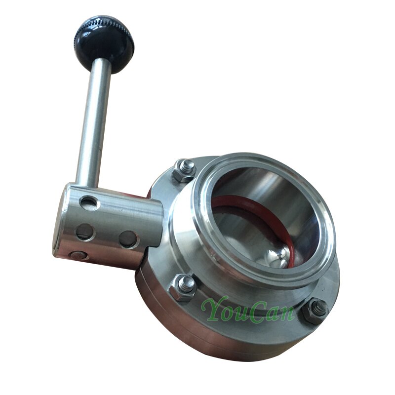 3/4" 1" 1.5" 2" SS304 Stainless Steel Sanitary Tri Clamp Butterfly Valve Homebrew Beer