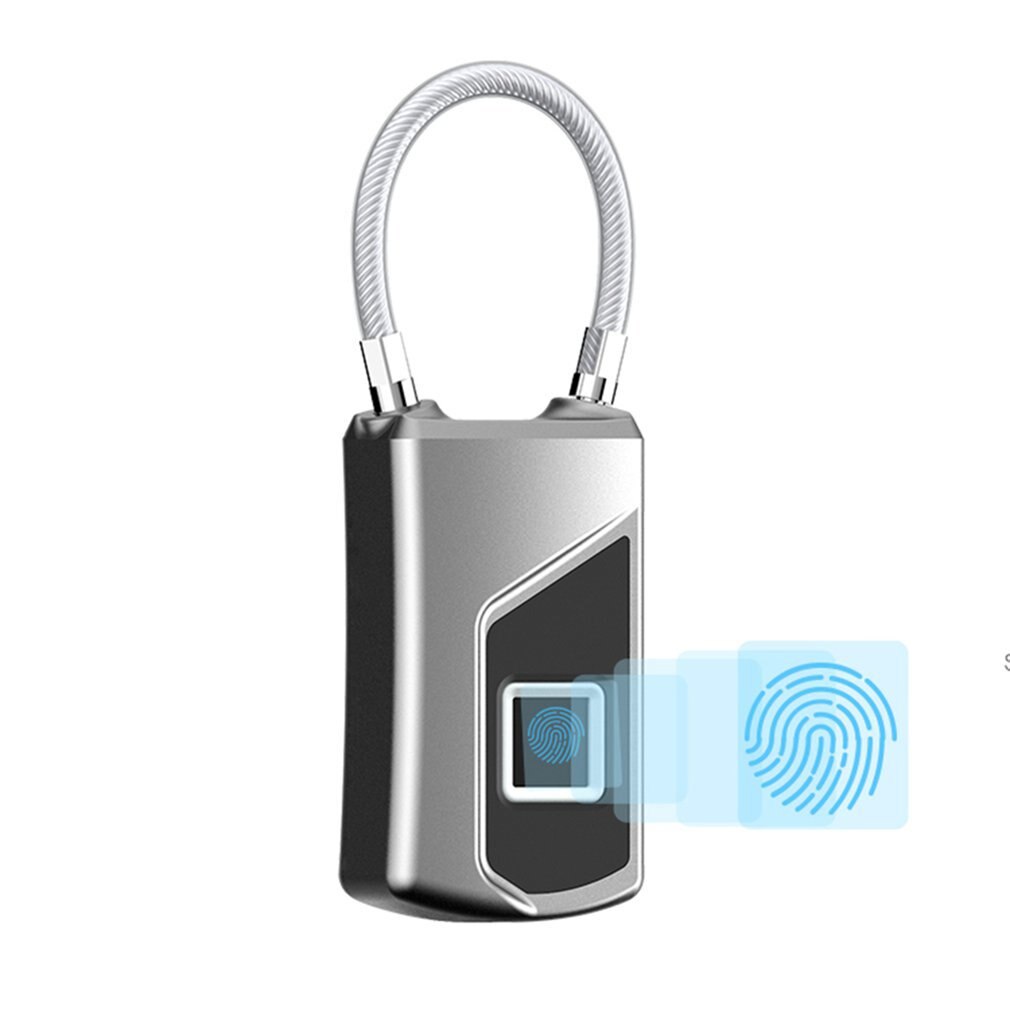L1 Pure Fingerprint Unlock Smart Fingerprint Door Lock Safe Padlock USB Charging Waterproof Keyless Anti-theft Lock