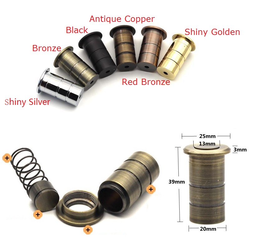 2Pcs/Lot Brass Dust Proof Strike Dust Remover Bolt Socket For Flush Bolts