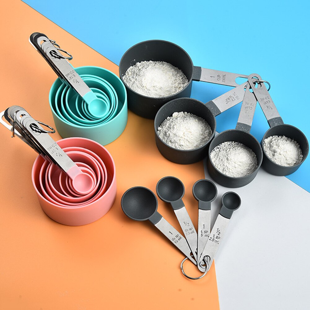 4pcs/set Cooking Measuring Spoons Plastic Handle Teaspoon Cups Multi Purpose Spoons PP Baking Accessories Kitchen Gadgets