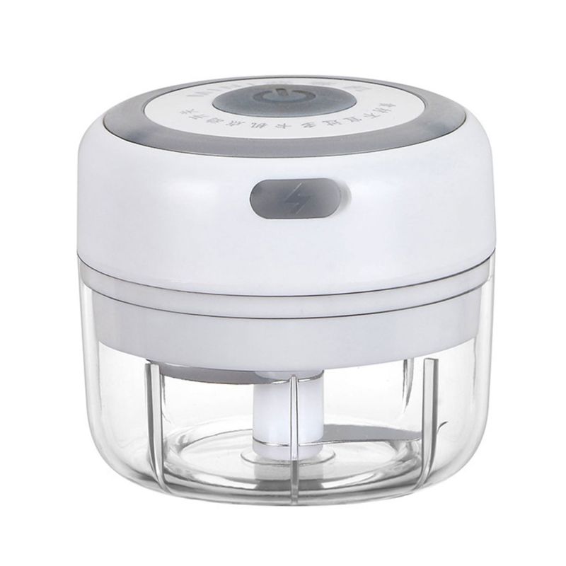 Mini hachoir manuel à l'ail Durable à la main alimentaire légumes Fruits Dicers sûr bébé nourriture salade s'adapte pour hacher les Fruits ail: WHITE