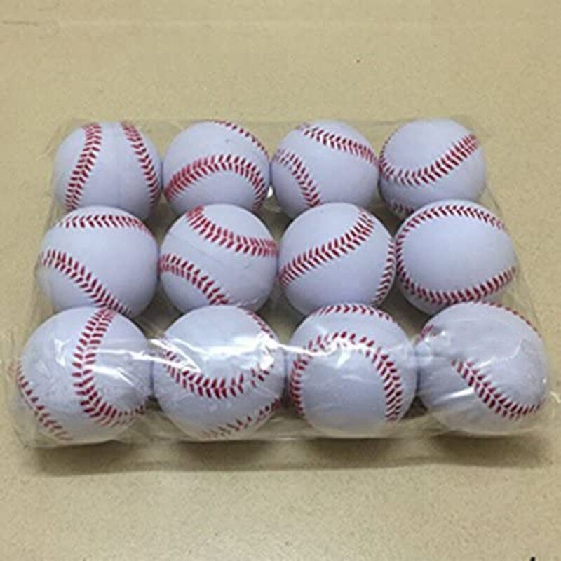 Paquete de 12 pelota de Baseball de espuma Softball de 9 pulgadas para entrenamiento de jóvenes adultos, pelota de bateo deportiva para entrenamiento de lanzamiento de juegos