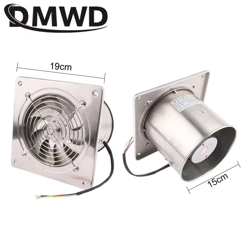 4/6 inch afzuigventilator roestvrij staal booster 6 ''toilet keuken hangende muur raam kanaalventilator luchtventilator afzuigventilator 45W