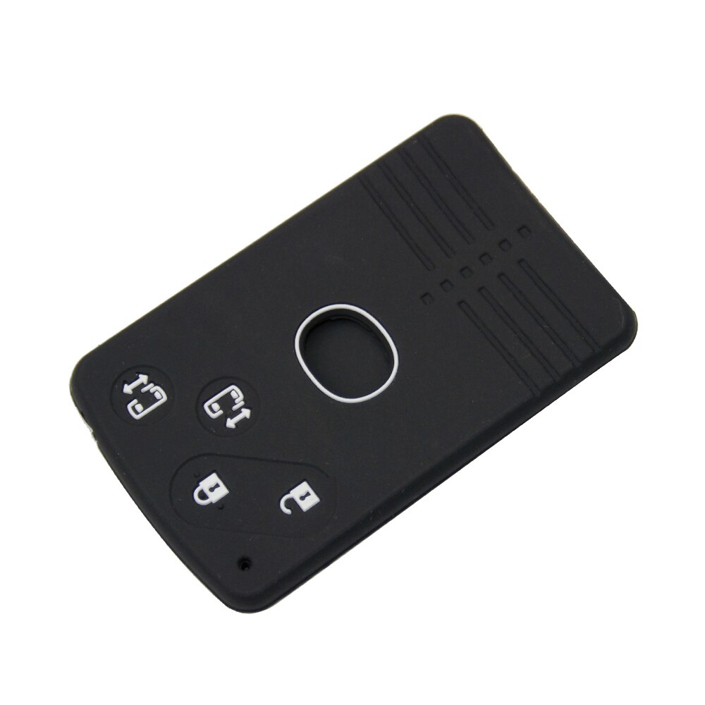 OkeyTech 4 Button Silicone Remote Card Key Cover For Mazda 2 3 5 Premacy Miata 6 8 RX8 MX5 M8 CX-7 CX-9 Verisa MPV Fob Protector: Black