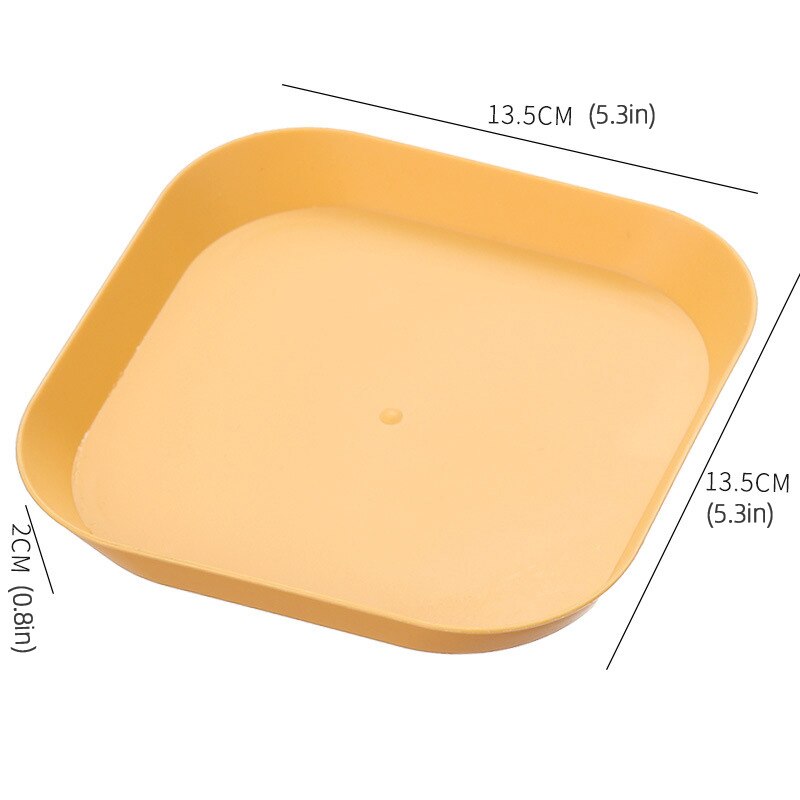 Seasoning Dish Kitchen Fries Chicken Plastic Plates Portable Spit Bone Dipping Sauce Tools Snacks Fruits Container box: yellow