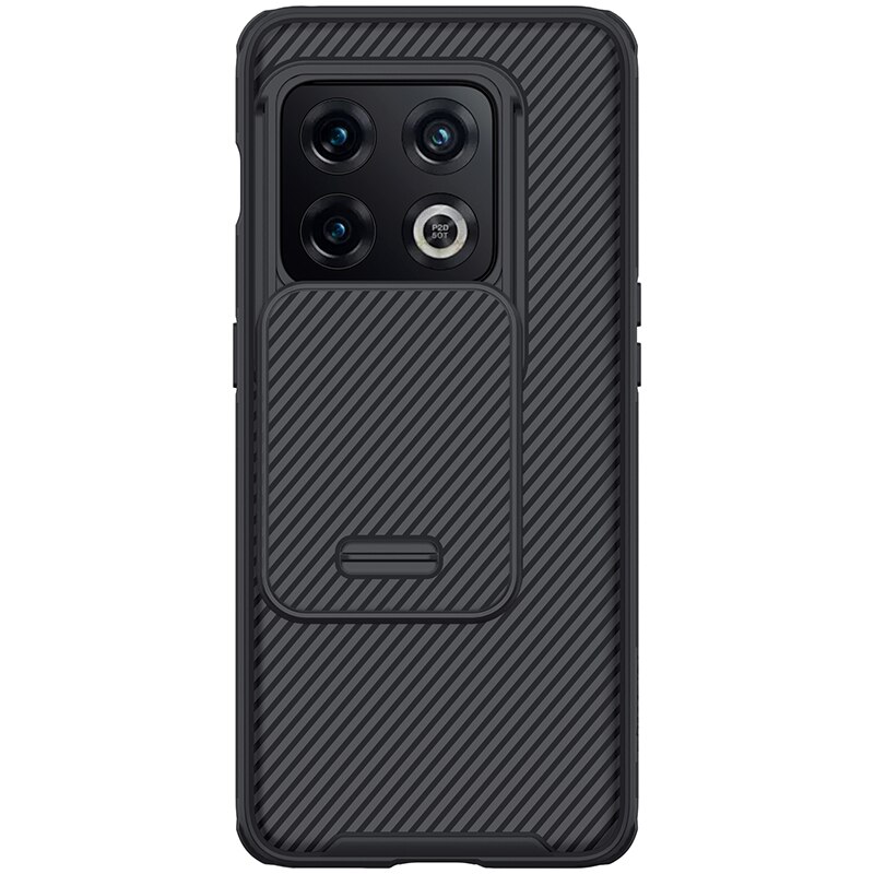 Voor Oneplus 10 Pro Case Nillkin Camshield Case Slanke Slide Camera Case Ultradunne Back Cover Voor Een Plus 10 Pro Lens Case: Black