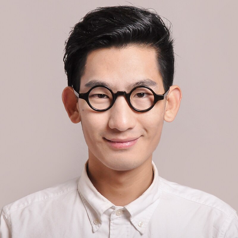 Acetate Vintage Small Round Glasses Men Eyeglasses Frame Women Optical Prescription Spectacle Clear Eyewear