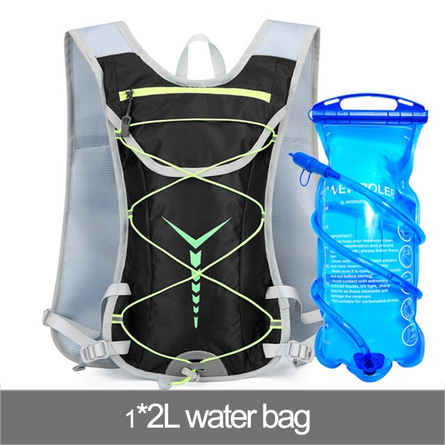5L Trail running-ultra-light Backpack, Running Hydration Vest, Marathon, Hydration Backpack,Bicycle 2L Water Bag: Black 2L