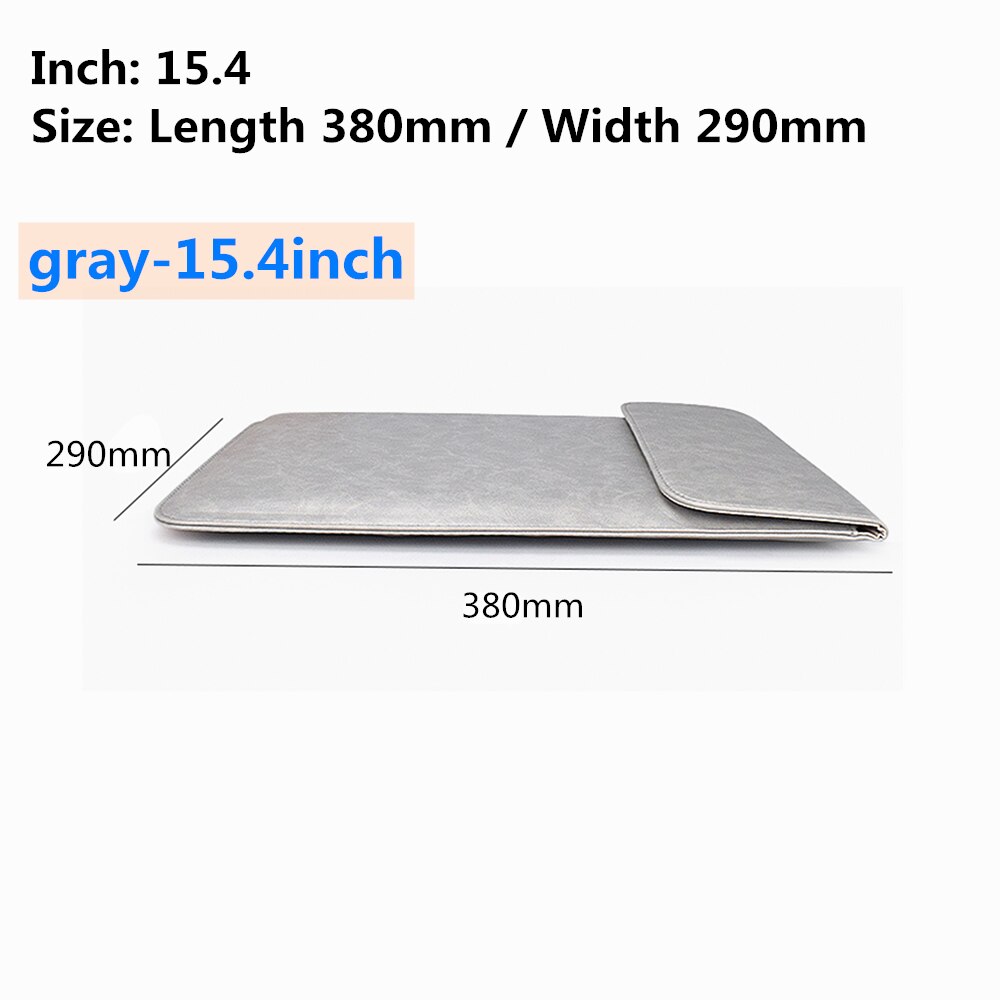 Mouse Pad Notebook Case for Apple Macbook Huawei pro 13.3 15.4 inch Millet Protective leather case Notebook liner package: gray-15.4inch