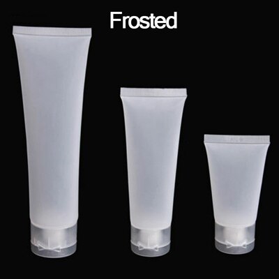 50 stuks 20ml 30ml 50ml 100ml lege cosmetische crème-emulsie lotionpotjes, transparante plastic zachte tubes verpakking containers
