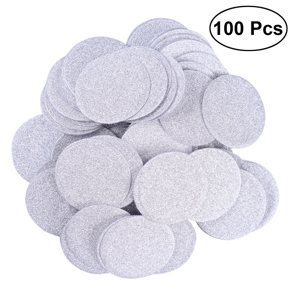 100pcs Confetti Useful Glitter Confetti Silver Confetti for Party Home Bedroom: Silver 1