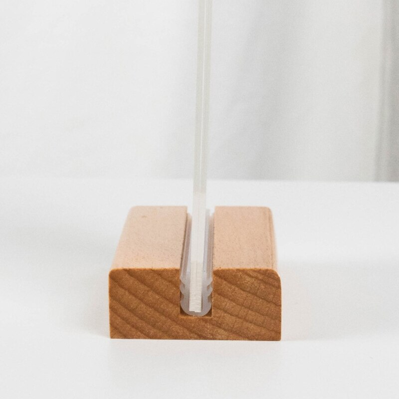 Wooden Table Number Sign Accessories Decorative Suppplies for Kids&amp;Adults DIY Pad with Simple Name Stand