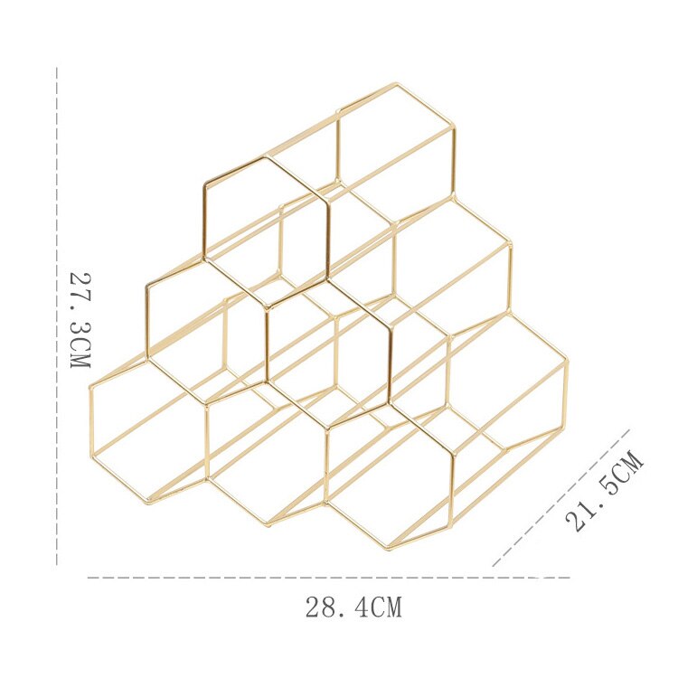 Geometric Wine Rack Metal Simple Household Grape Wine Rack Restaurant Living Room Bar Wine Cabinet Wine Display