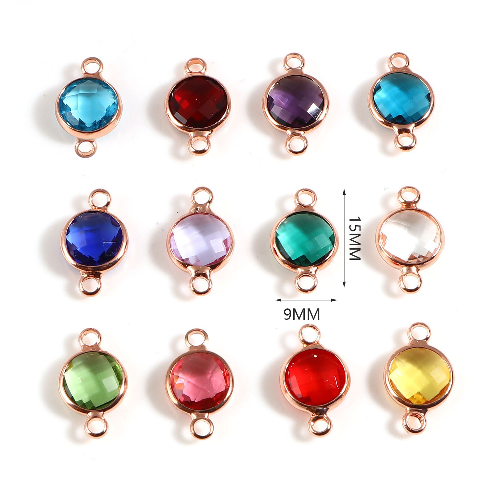 Lote 50 Conectores De ágata Natural Para Joyería | Con Flores Y Ojales, 10mm, Para Hacer Collares Y Pulseras DIY