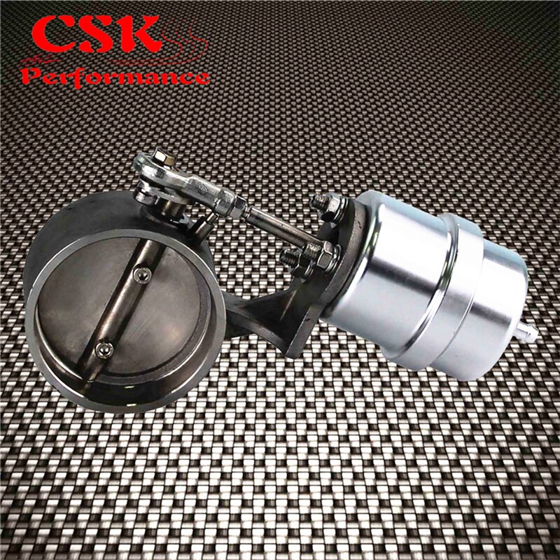 2.5" 63mm Exhaust Control Valve Set Vacuum Actuator Closed Style Cutout Downpipe