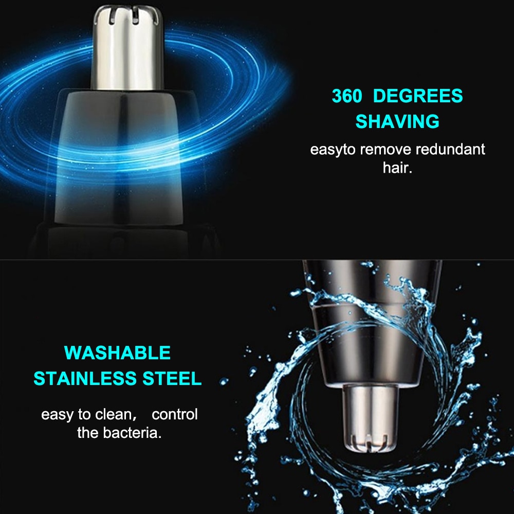 Electric Ear NoseTrimmer Safety Facial Nose Hair Trimmer for Men Shaving Hair Removal Razor Beard Cleaning Grooming kit
