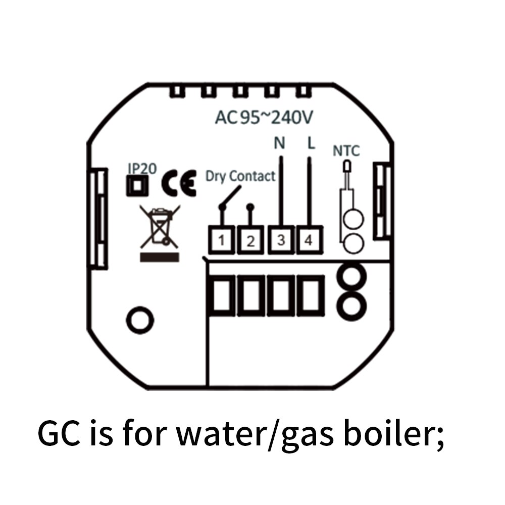 Tuya Smart Leven Wifi Thermostaat Voor Gas Boiler En Warme Vloer Verwarming Thuis Temperatuur Controller Smartthings Alexa Google Siri: for Boiler / 24V  White