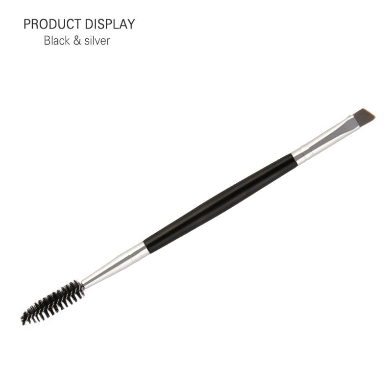 1pc 2 in1 dobbelthovede øjenbrynsbørste øjenbrynsbørste begynder blød affaset makeup-sæt til øjenblanding kosmetisk øjenværktøj