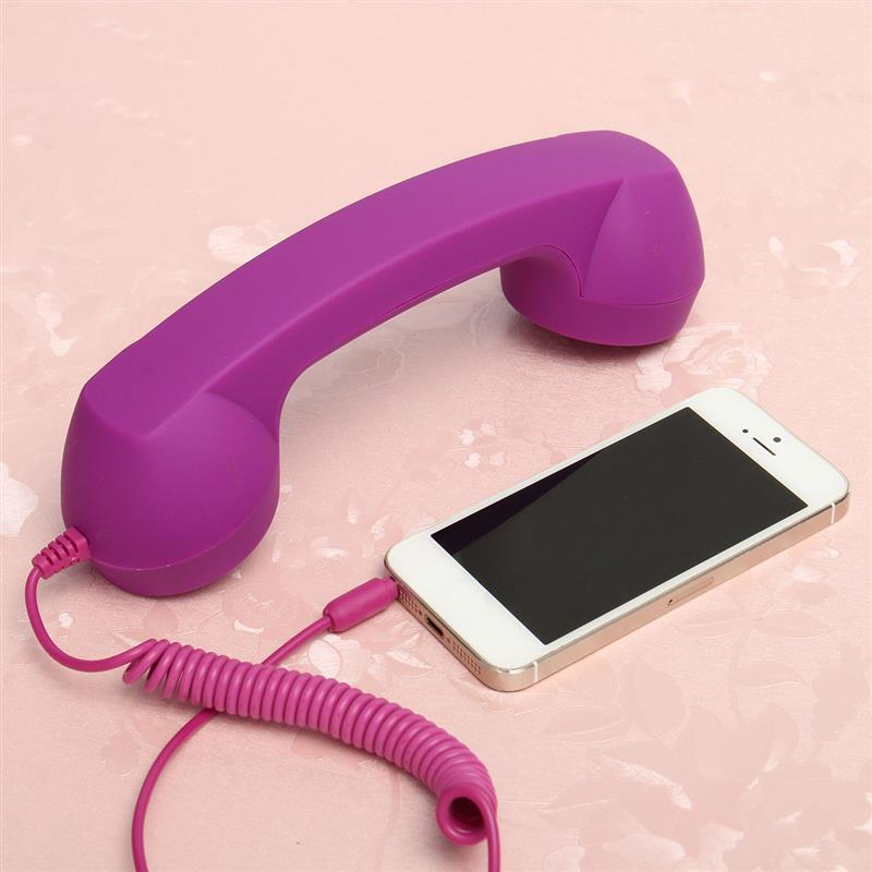 Retro 3.5mm Mobile Phone Telephone Receivers Cellphone Handset For Iphone Samsung Huawei Mini Mic Speaker Phone Call Receiver