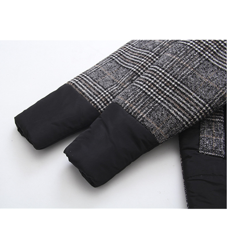 Large size Women Winter Cotton Hooded Jacket Coat Loose Warm Plaid Medium long Outerwear Casual Female Basic Jacket 4XL