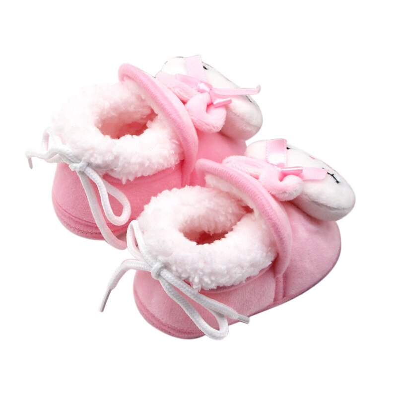 Baby Boys Girls Bunny Slippers Cute Soft Plush Winter Warm House Shoes Non-Slip Toddler First Walkers