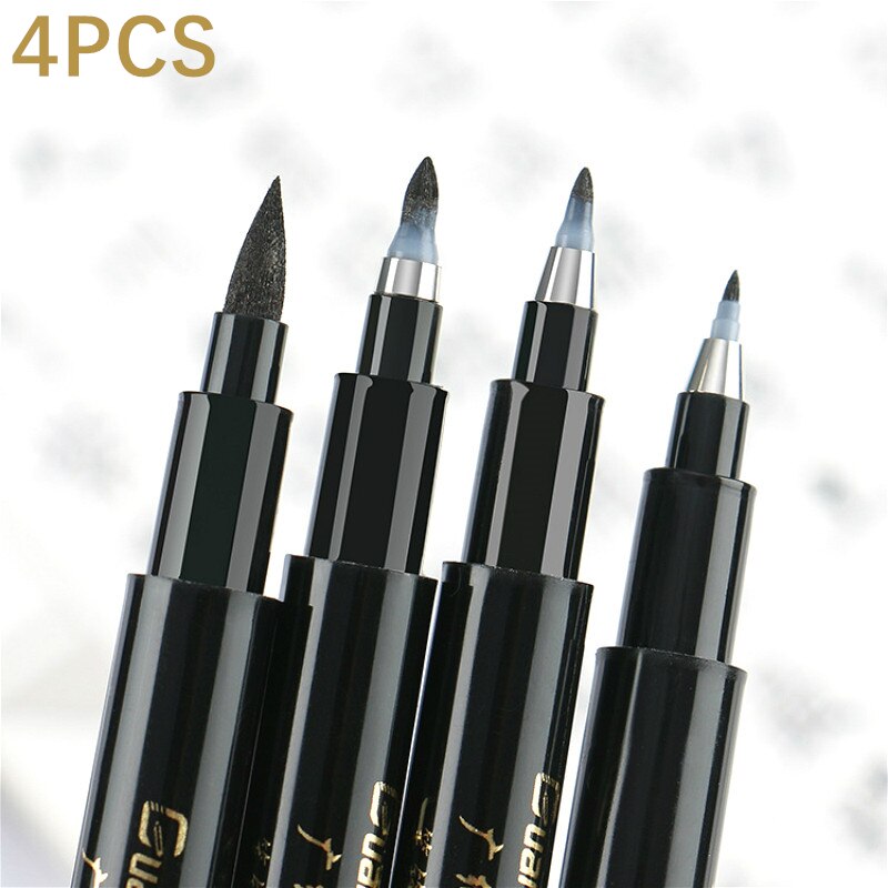 4/9/11/12Pcs Pigma Micron Pen Waterdichte Handgetekende Schets Naald Pen Hand dawing Liner Fineliner Cartoon Handtekening Pen: 4PCS GUANGNA