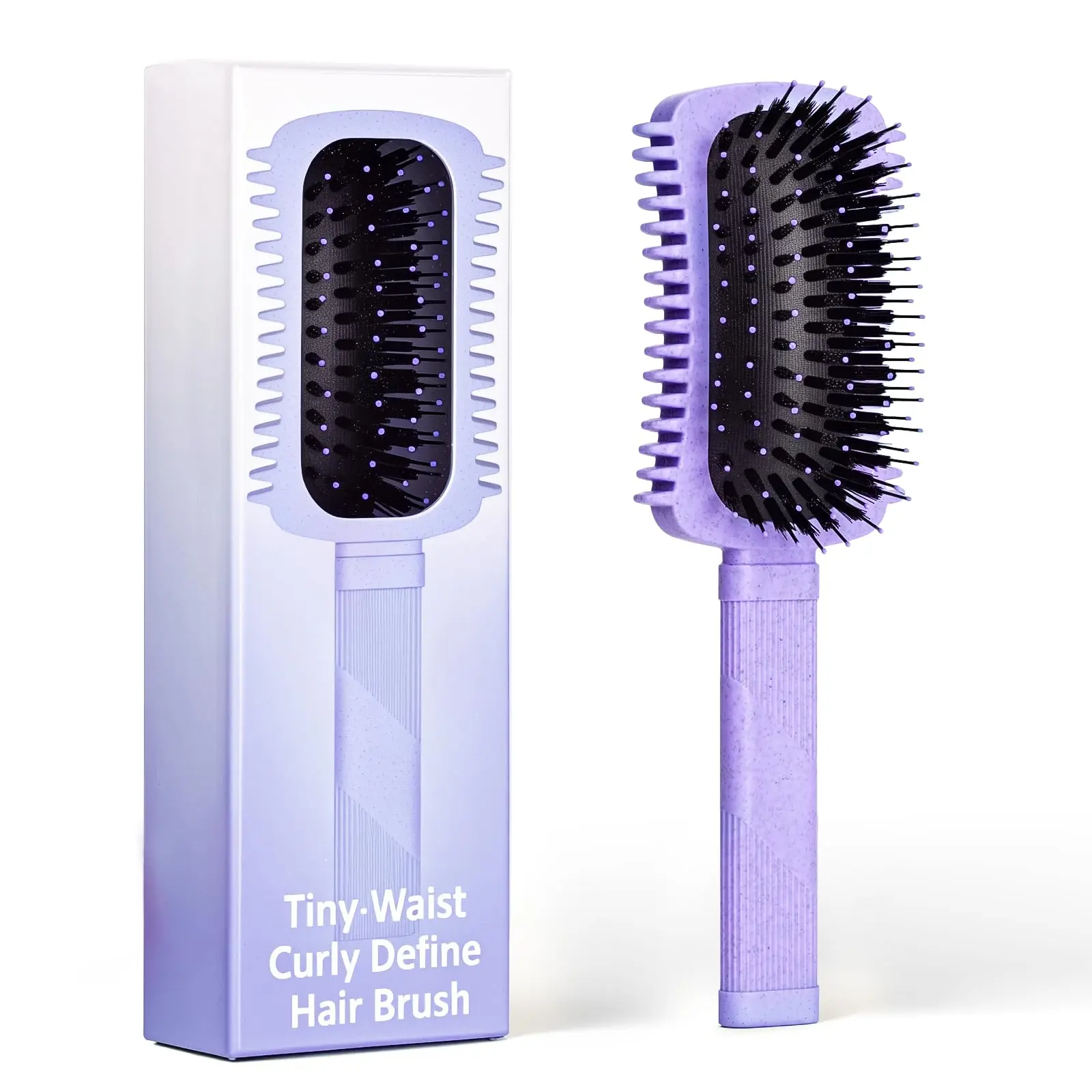 Curl Define Brush,Bounce Brush for Curl Define Hair,Volume Curly Hair Brush Shaping and Style Women's Curls Style: Red