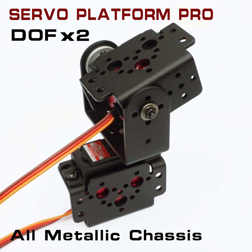 Enhanced Servo Rotory Rotatable Platfrom 2DOF servo robot arm camera track platform with digital servos metallic construction
