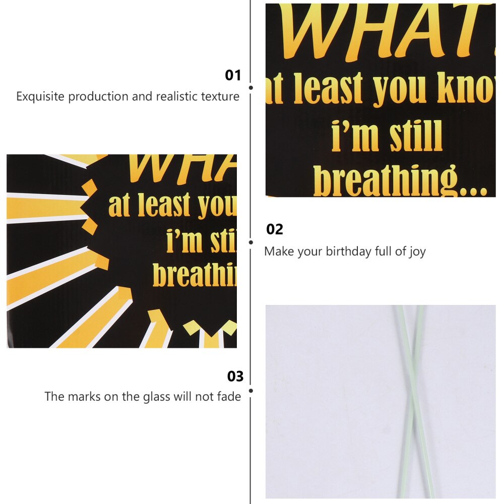 1pc Birthday Party Props Garden Hollow Board Insert Sign Lawn Sign