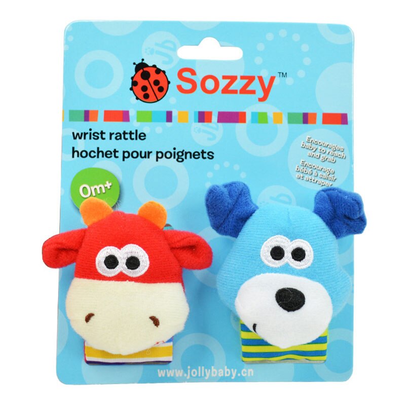 SOZZY 2 stks/set Pols Rammelaar 15*3.5 cm dier Voet Sokken 14*6.5 cm Squishy Baby Baby Speelgoed pluche Pasgeboren sussen suffed pop