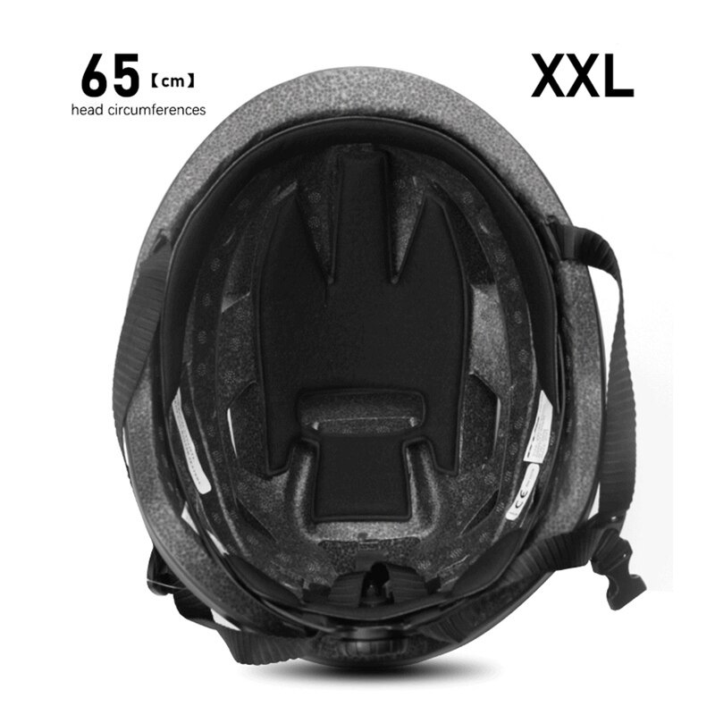 Cycling Helmet With LED Light USB Rechargeable Intergrally-Molded MTB Road Bike Helmet With Goggles XXL 58-65CM Safety Cap