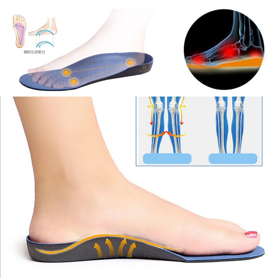 Hoge Steunzolen Schoenen Inlegzolen Voor Flatfoot Cubitus Varus Orthopedische Voeten Kussen Pads Care Size 35-46